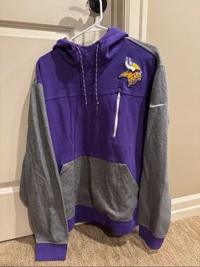 Nike Purple and Gray Minnesota Vikings Hooded Sweatshirt